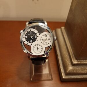 Brand New Skone Silver and White Multi-Dial Men's Watch